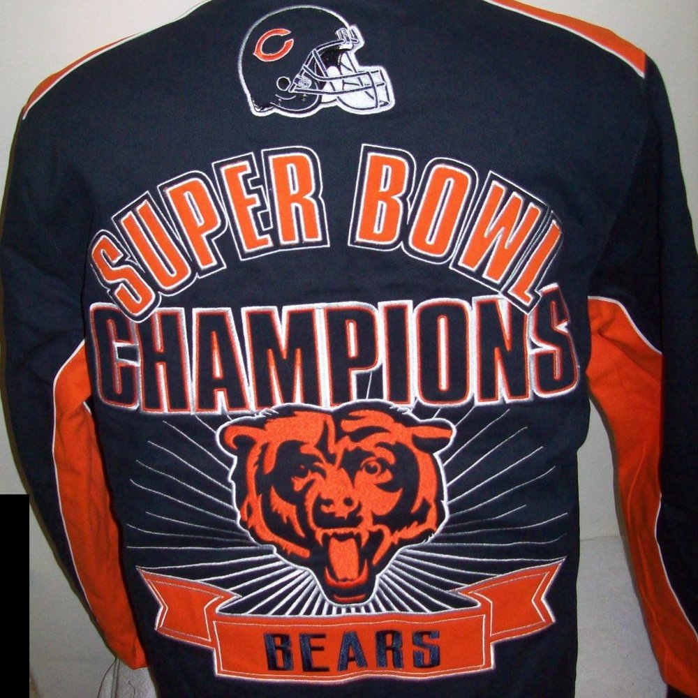 CHICAGO BEARS SUPER BOWL XX CHAMP JACKET 3X 4X 6X - Picture 4 of 12